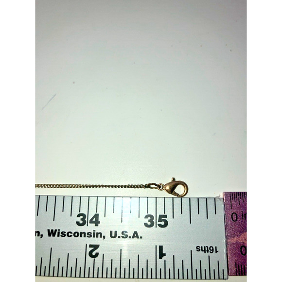 Universal Thread Circular Semi Precious Light Gold Long Pendant Necklace Vintage - Picture 10 of 11